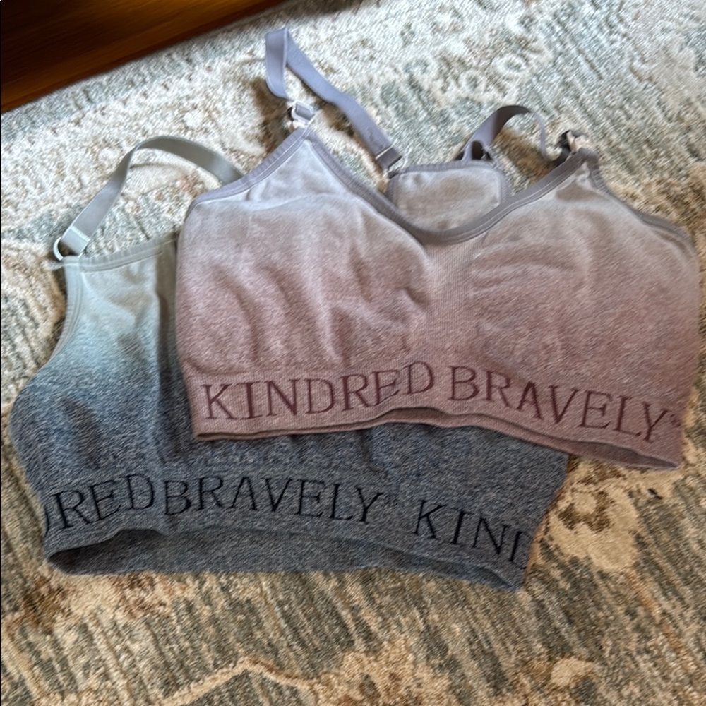 Kindred Bravely Ombre Bralette Set - Gray and Purple